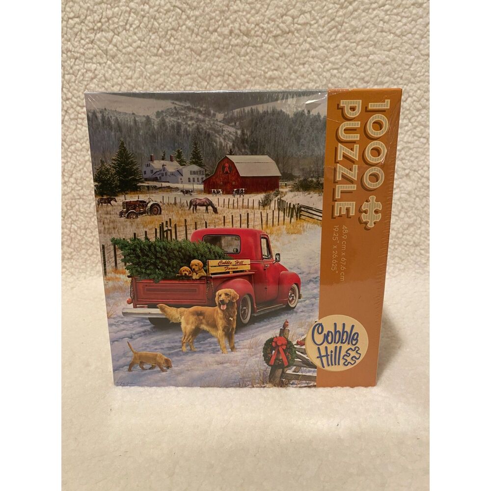 Cobble Hill Puzzle Christmas On The Farm 1,000 Pieces NEW‎